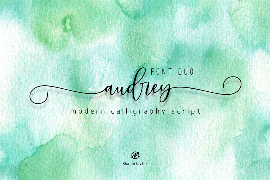 audrey Script Font Duo
