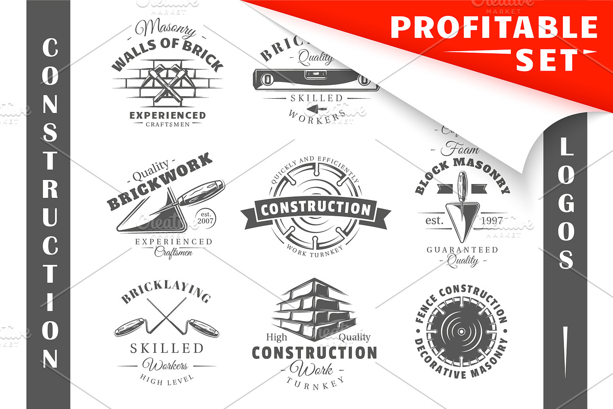 18 Construction Logos Templates in Logo Templates - product preview 8