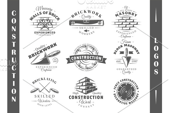 18 Construction Logos Templates in Logo Templates - product preview 1