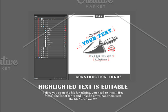 18 Construction Logos Templates in Logo Templates - product preview 9
