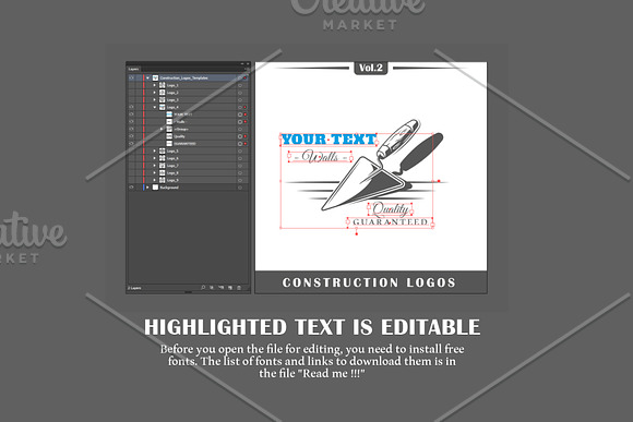 18 Construction Logos Templates in Logo Templates - product preview 10
