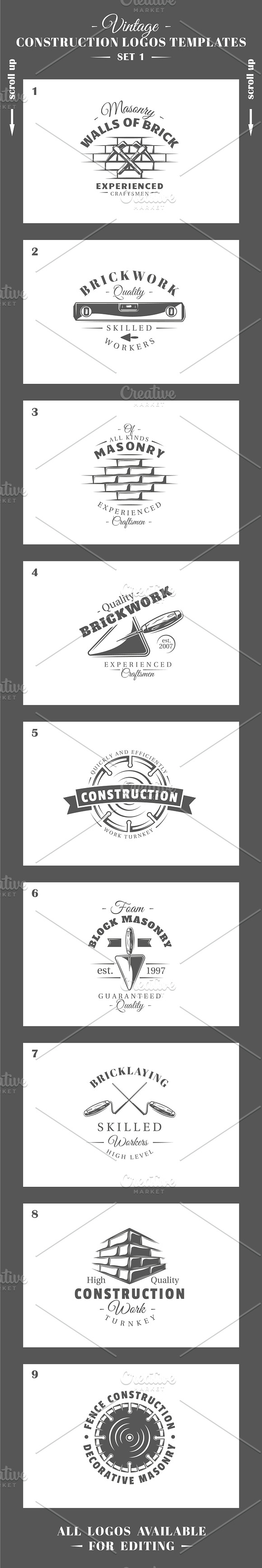 18 Construction Logos Templates in Logo Templates - product preview 11