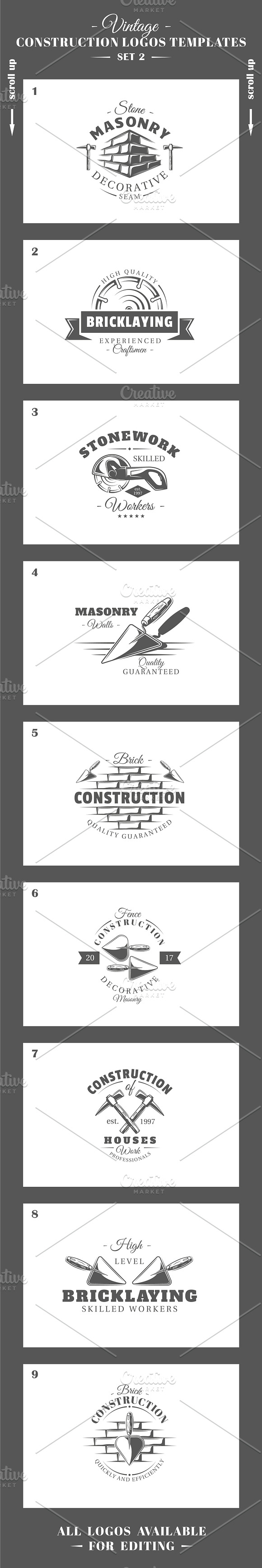 18 Construction Logos Templates in Logo Templates - product preview 12