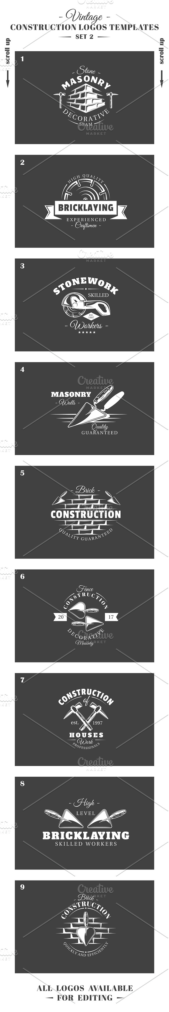 18 Construction Logos Templates in Logo Templates - product preview 16