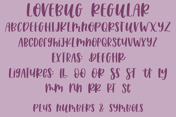 Lovebug Hearts Font Trio in Display Fonts - product preview 9