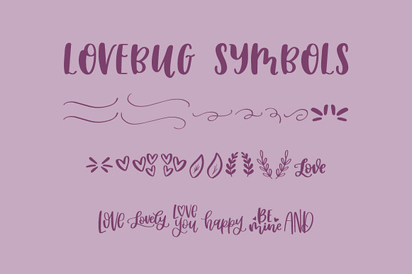 Lovebug Hearts Font Trio in Display Fonts - product preview 11