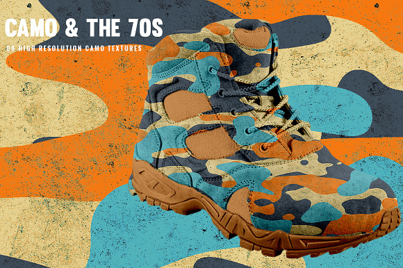 Camo and the 70s in Textures - product preview 3