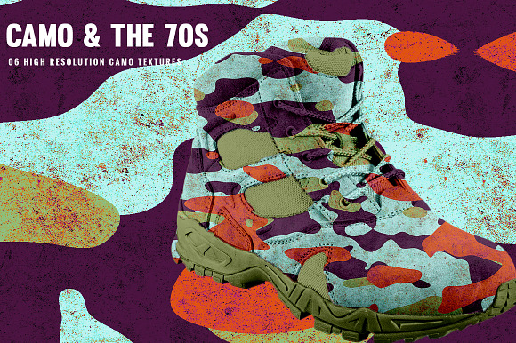 Camo and the 70s in Textures - product preview 5