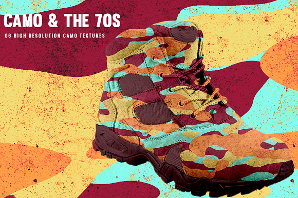 Camo and the 70s in Textures - product preview 7