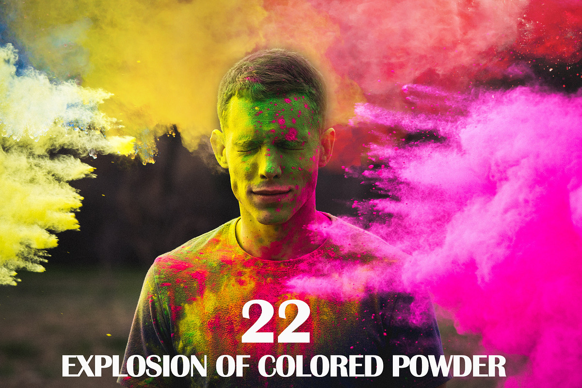 22 Explosion of colored powder in Objects - product preview 8