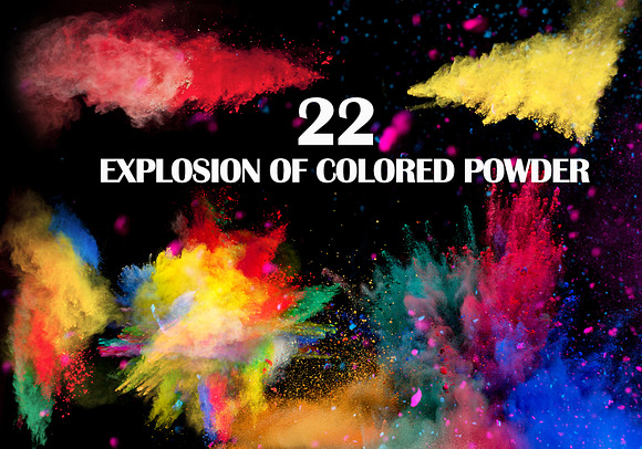 22 Explosion of colored powder in Objects - product preview 1