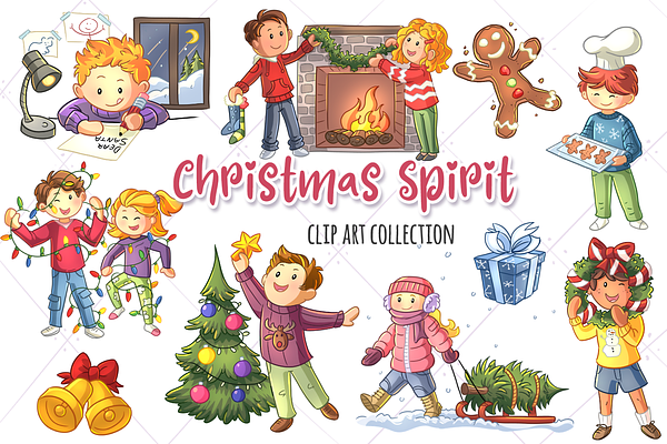 Christmas Spirit Clip Art Collection