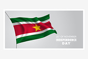 Suriname independence day vector