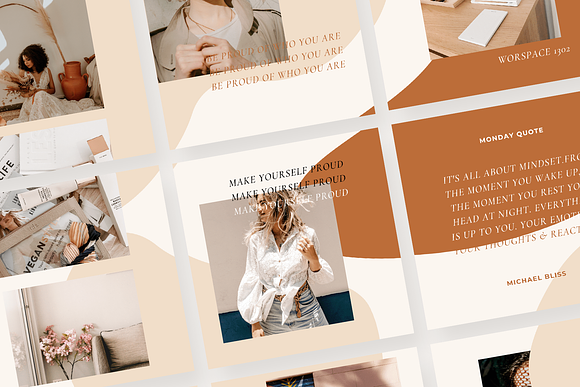 Mulberry Instagram Puzzle | CANVA in Instagram Templates - product preview 1