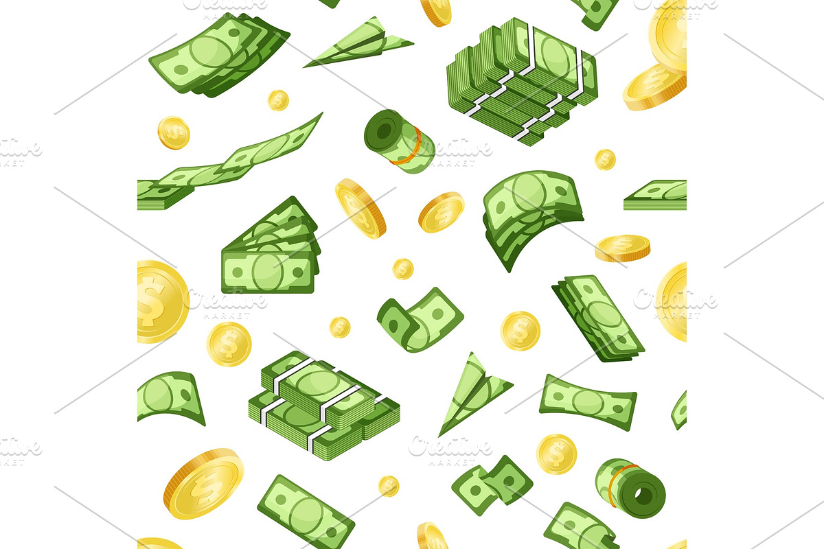 Paper money, cash flat vector in Illustrations - product preview 8