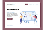 Business idea website landing page