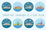 Flat industrial landscape