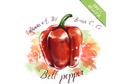 Fresh raw bell pepper, organic food