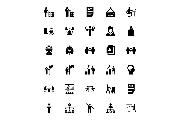 100 Working Human Icons in Graphics - product preview 2