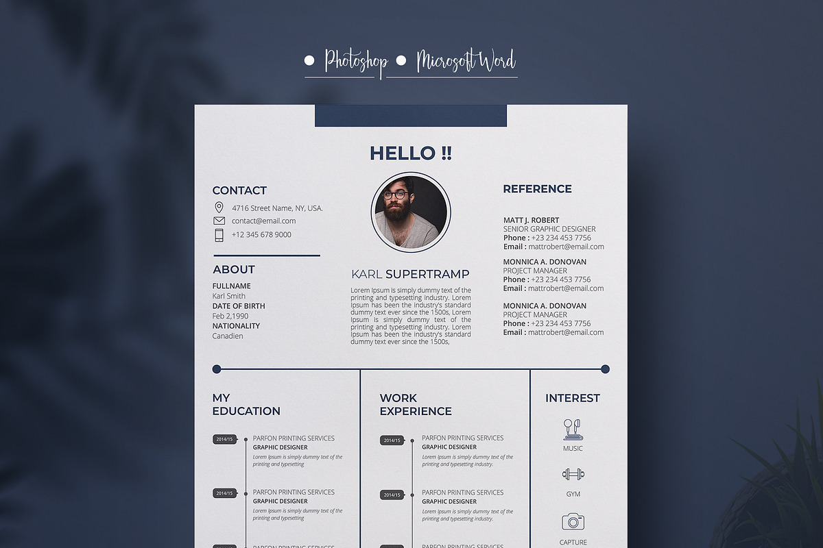 MS Word Resume in Resume Templates - product preview 8