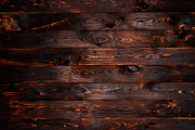 Burnt wooden board background
