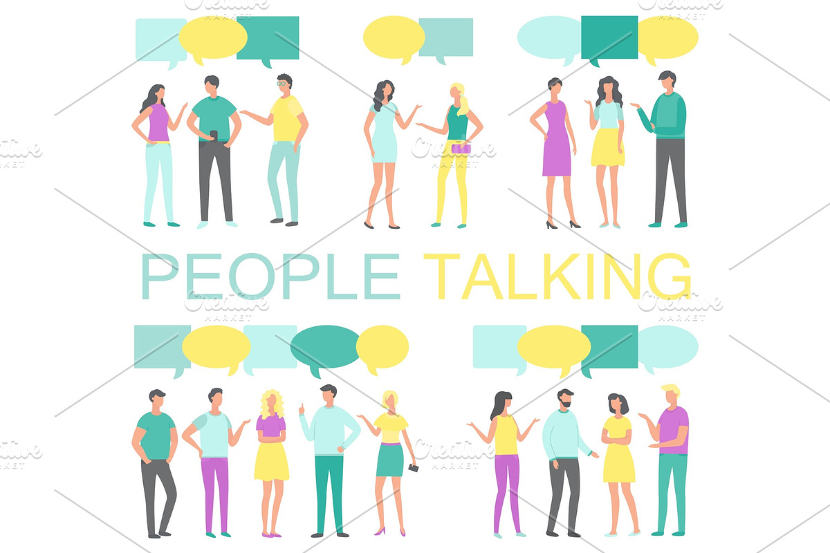 People Talking and Discussing in Illustrations - product preview 8
