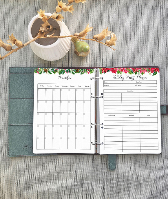 Christmas planner Letter size PDF in Stationery Templates - product preview 6