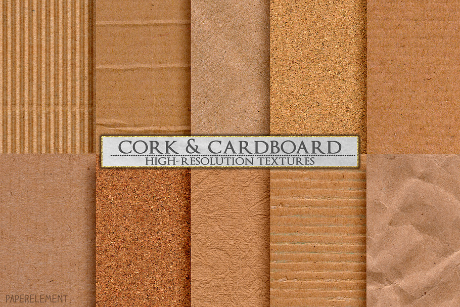 Cork & Cardboard High-Res Textures in Textures - product preview 8