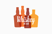 Whiskey bottle logo.