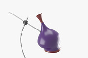 Table lamp in purple and red