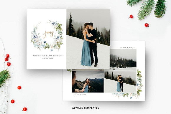 Christmas Card Bundle in Card Templates - product preview 3