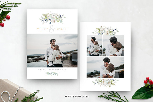 Christmas Card Bundle in Card Templates - product preview 4