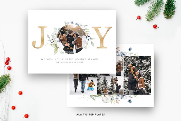 Christmas Card Bundle in Card Templates - product preview 5