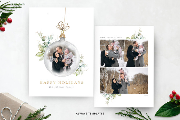 Christmas Card Bundle in Card Templates - product preview 6