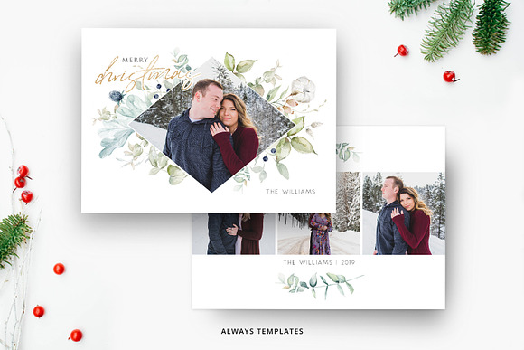 Christmas Card Bundle in Card Templates - product preview 7