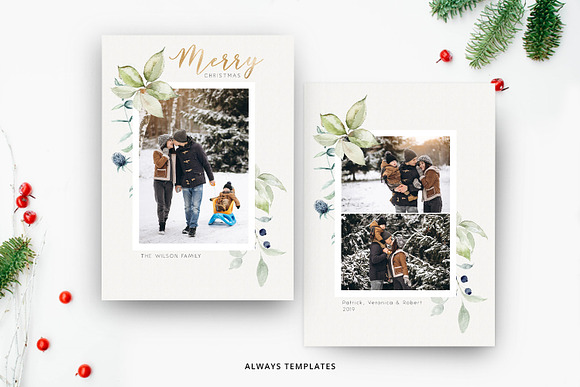 Christmas Card Bundle in Card Templates - product preview 9
