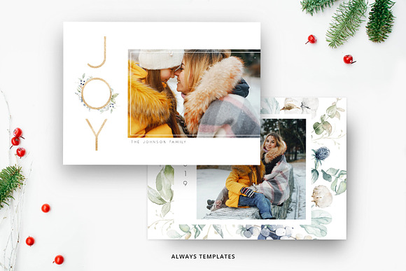 Christmas Card Bundle in Card Templates - product preview 11