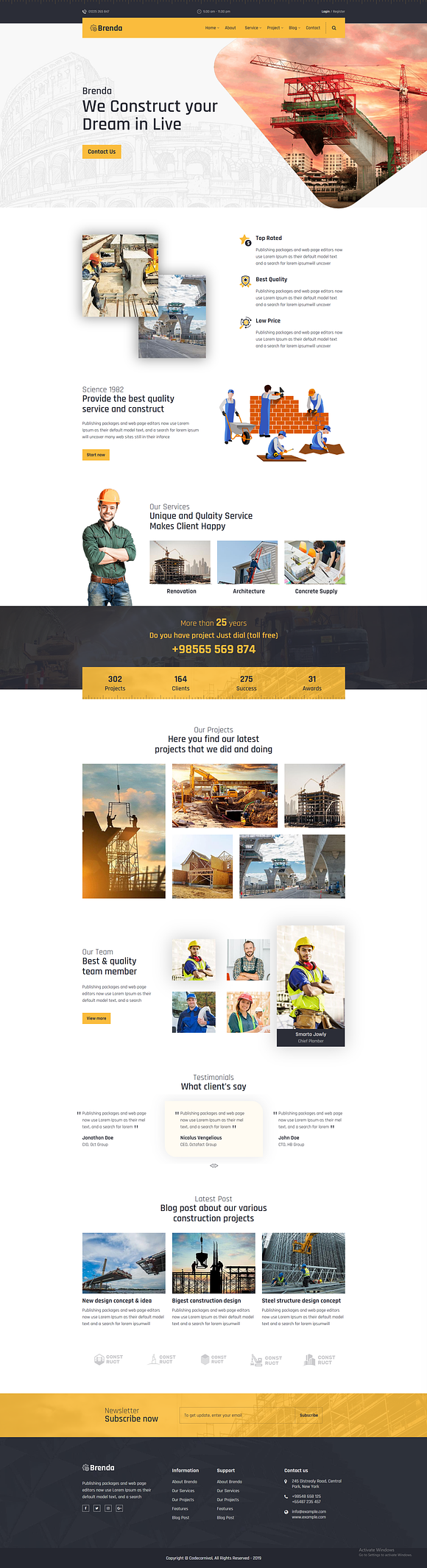 Brenda – Construction HTML5 Template in HTML/CSS Themes - product preview 1