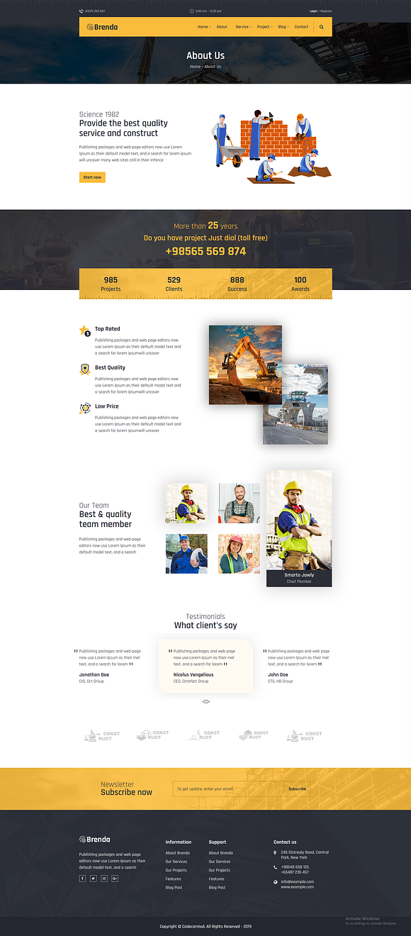 Brenda – Construction HTML5 Template in HTML/CSS Themes - product preview 2