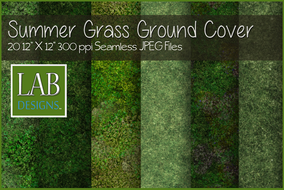 Seamless Summer Grass Ground Cover in Textures - product preview 8