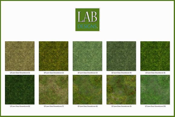 Seamless Summer Grass Ground Cover in Textures - product preview 1