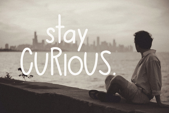 Just Curious Handmade Font in Display Fonts - product preview 6