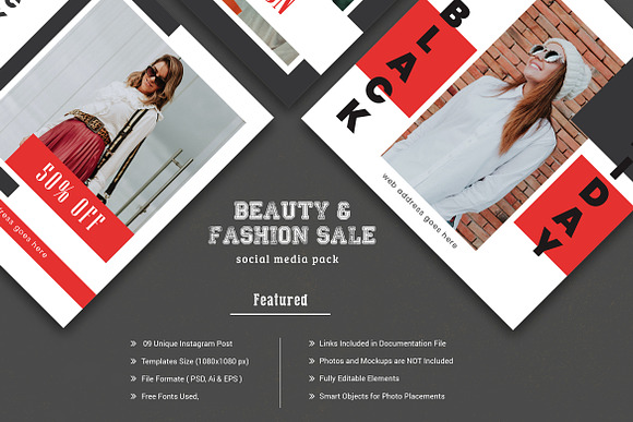 BLACK FRIDAY SOCIAL MEDIA PACK in Instagram Templates - product preview 4