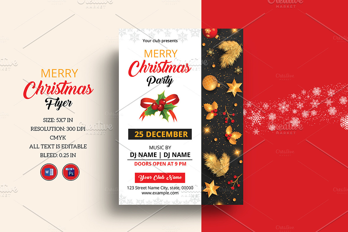 Christmas Party Flyer V1098 in Flyer Templates - product preview 8
