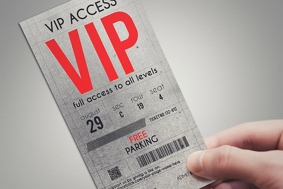 Stylish VIP PASS template in Card Templates - product preview 8