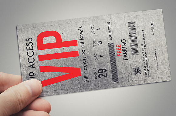 Stylish VIP PASS template in Card Templates - product preview 3