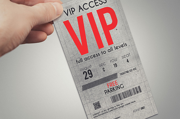 Stylish VIP PASS template in Card Templates - product preview 4