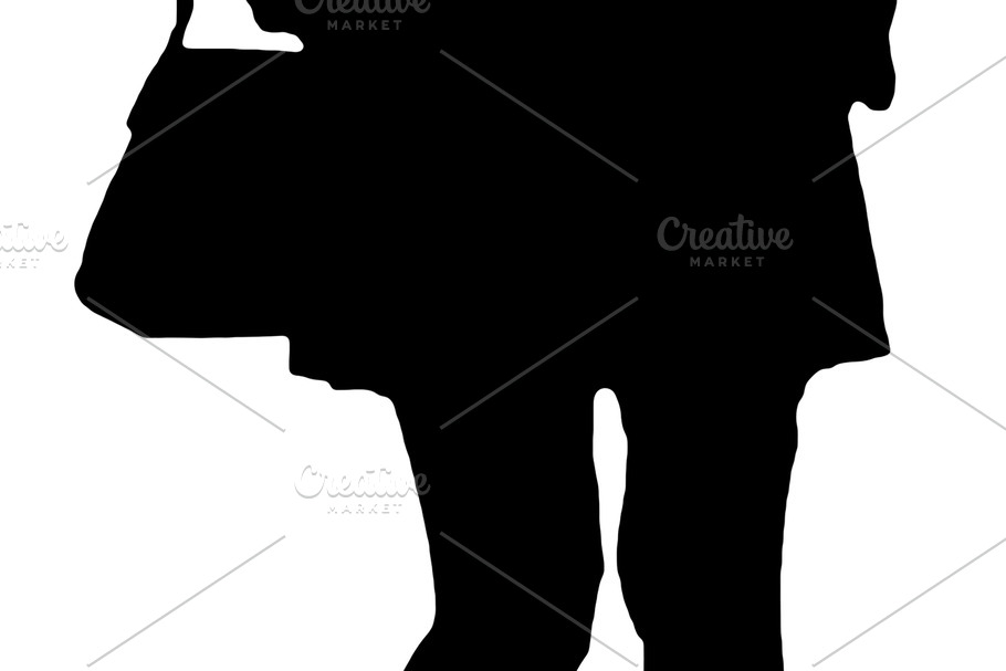 Woman Legs Body Part Graphic Silhoue in Illustrations - product preview 8