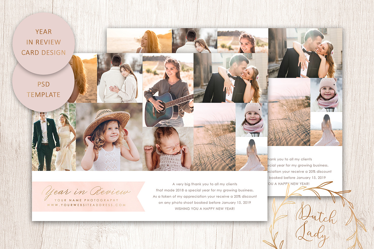 PSD Year In Review Card Template #2 in Card Templates - product preview 8