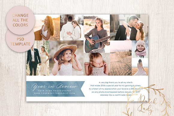 PSD Year In Review Card Template #2 in Card Templates - product preview 3